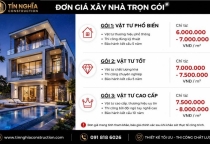 Báo giá xây nhà trọn gói TP.HCM mới nhất – Cập nhật chi tiết theo từng gói vật tư