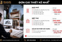 Báo giá thiết kế nhà phố, biệt thự và hồ sơ xin phép xây dựng cập nhật mới nhất