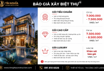 Báo giá xây dựng biệt thự trọn gói – Những yếu tố quyết định tổng chi phí công trình